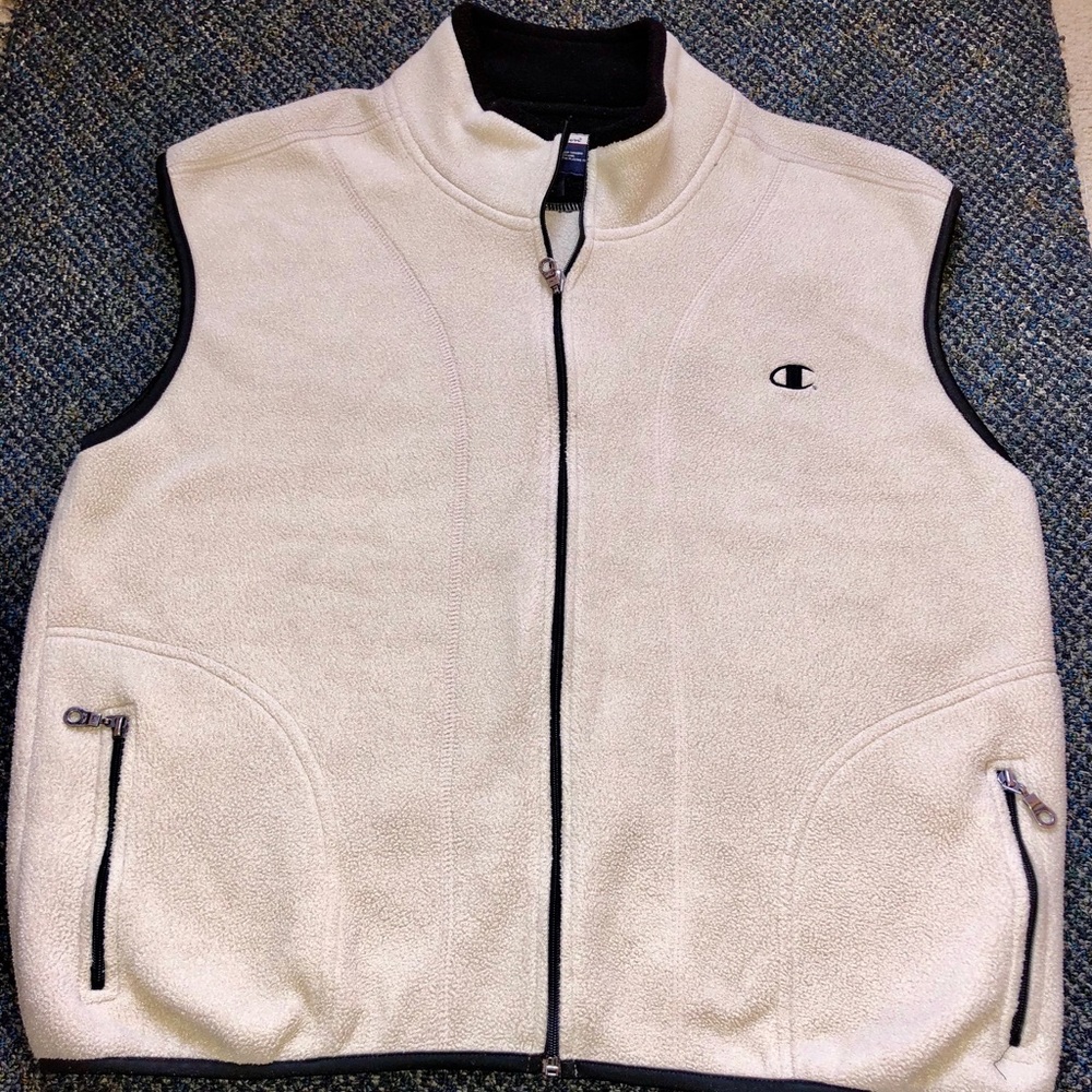 vintage champion fleece vest